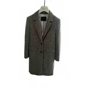 NEW TWELVE women's wool blend single-breasted coat in grey